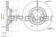 CD6168V Brzdový kotouč BREMSI