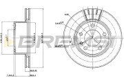CD6173V Brzdový kotouč BREMSI