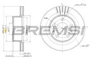 CD6174V Brzdový kotouč BREMSI