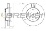 CD6180V Brzdový kotouč BREMSI