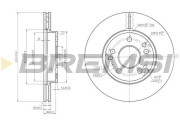 CD6181V Brzdový kotouč BREMSI