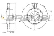 CD6182V Brzdový kotouč BREMSI