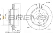 CD6183V Brzdový kotouč BREMSI