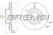 CD6185V Brzdový kotouč BREMSI