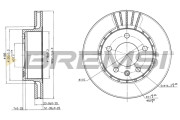CD6188V Brzdový kotouč BREMSI