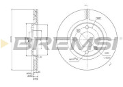 CD6192V Brzdový kotouč BREMSI