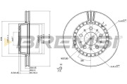 CD6194V Brzdový kotouč BREMSI