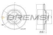 CD6195S Brzdový kotouč BREMSI