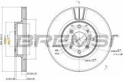 CD6201V Brzdový kotouč BREMSI