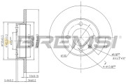 CD6205S Brzdový kotouč BREMSI