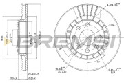 CD6206V Brzdový kotouč BREMSI