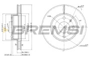 CD6209V Brzdový kotouč BREMSI