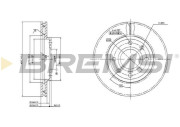CD6214V Brzdový kotouč BREMSI