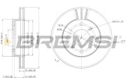 CD6234V Brzdový kotouč BREMSI