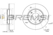 CD6244S Brzdový kotouč BREMSI
