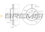 CD6261V Brzdový kotouč BREMSI