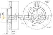 CD6264V Brzdový kotouč BREMSI
