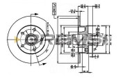 CD6266S Brzdový kotouč BREMSI