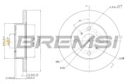 CD6279S Brzdový kotouč BREMSI