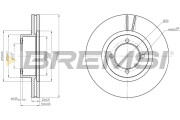 CD6305V Brzdový kotouč BREMSI