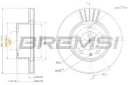 CD6325V Brzdový kotouč BREMSI