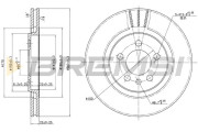 CD6332V Brzdový kotouč BREMSI