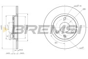 CD6335S Brzdový kotouč BREMSI