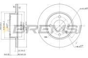 CD6359S Brzdový kotouč BREMSI