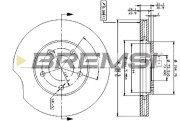CD6366V Brzdový kotouč BREMSI