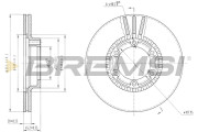 CD6392V Brzdový kotouč BREMSI