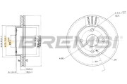 CD6393V Brzdový kotouč BREMSI