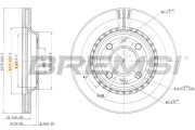 CD6397V Brzdový kotouč BREMSI