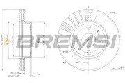 CD6405V Brzdový kotouč BREMSI