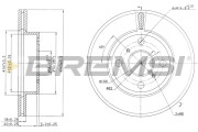 CD6407V Brzdový kotouč BREMSI