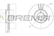CD6414V Brzdový kotouč BREMSI