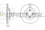 CD6415V Brzdový kotouč BREMSI