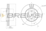 CD6443V Brzdový kotouč BREMSI