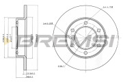 CD6444S Brzdový kotouč BREMSI