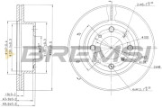 CD6451V Brzdový kotouč BREMSI