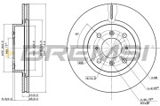 CD6453V Brzdový kotouč BREMSI