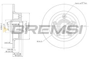 CD6456S Brzdový kotouč BREMSI