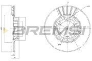 CD6458V Brzdový kotouč BREMSI
