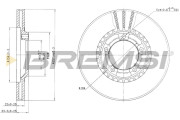 CD6461V Brzdový kotouč BREMSI