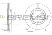 CD6464V Brzdový kotouč BREMSI