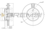 CD6471V Brzdový kotouč BREMSI