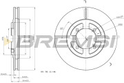 CD6472V Brzdový kotouč BREMSI
