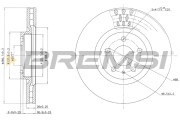 CD6474V Brzdový kotouč BREMSI