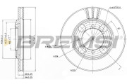 CD6482V Brzdový kotouč BREMSI