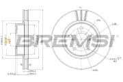 CD6485V Brzdový kotouč BREMSI