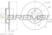 CD6504S Brzdový kotouč BREMSI